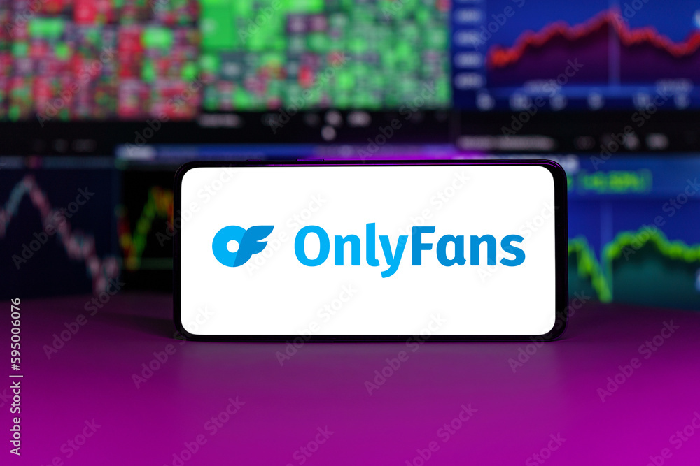 Onlyfans Company financial success in front of charts background Stock