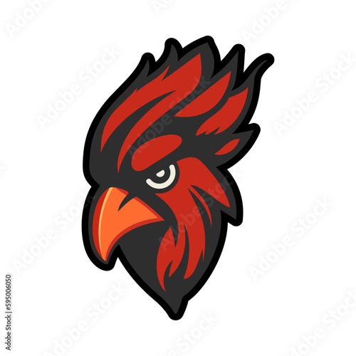 Wallpaper Mural Rooster logo design. Cute rooster head. Image of a rooster in flat style. Vector illustration Torontodigital.ca