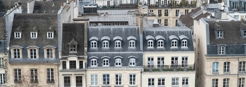 Paris, typical buildings in the Marais photo