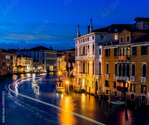 The Grand Canal  Venice At Night