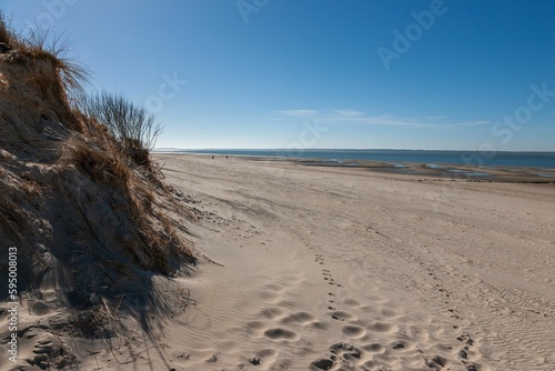 Landscape of a beach surrounded by the sea in Fohr, Germany