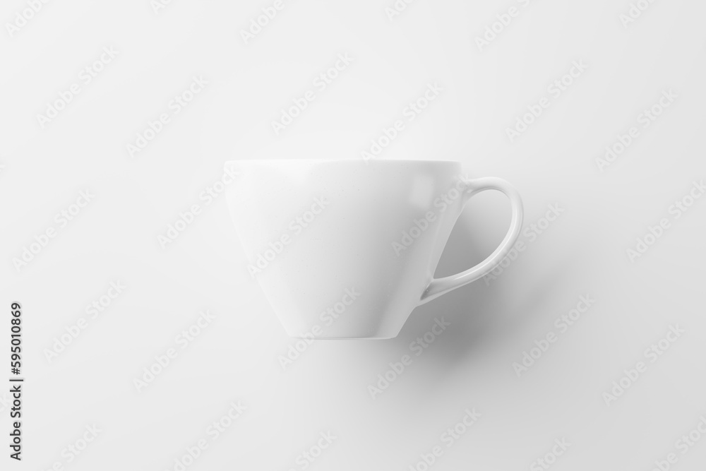 Ceramic Mug Cup For Coffee Tea White Blank 3D Rendering Mockup Ceramic Mug Cup For Coffee Tea White Blank 3D Rendering Mockup