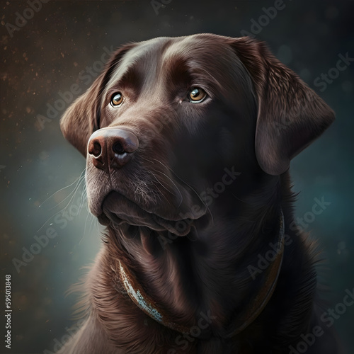 dog neutral background, generated by ai