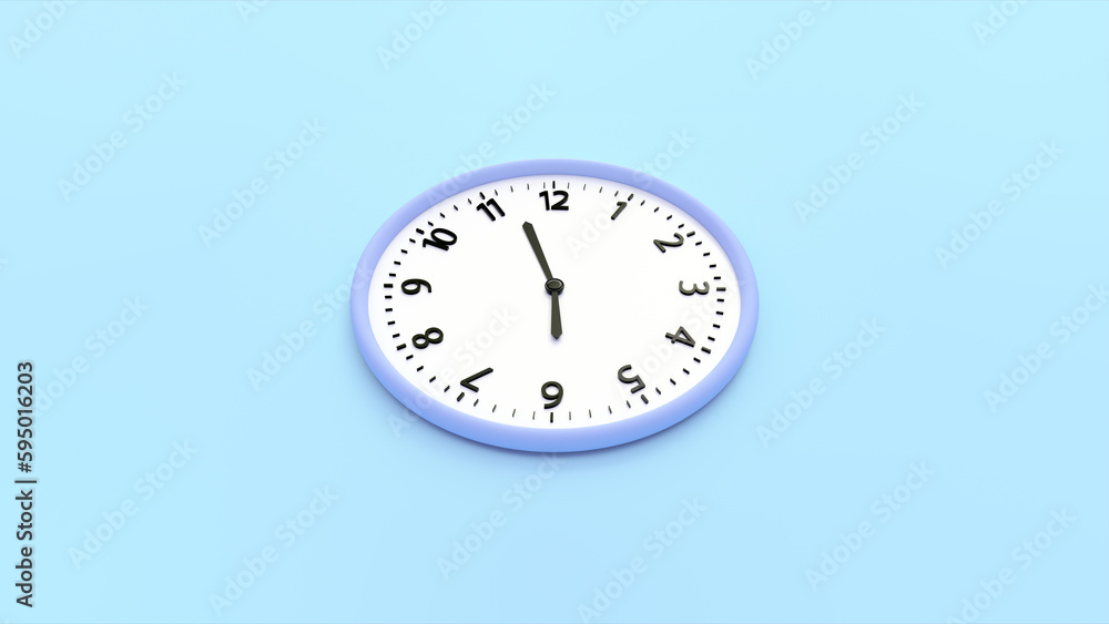 3d rendering of a wall clock isolated in blue studio background. 3d rendering of a wall clock isolated in blue studio background.