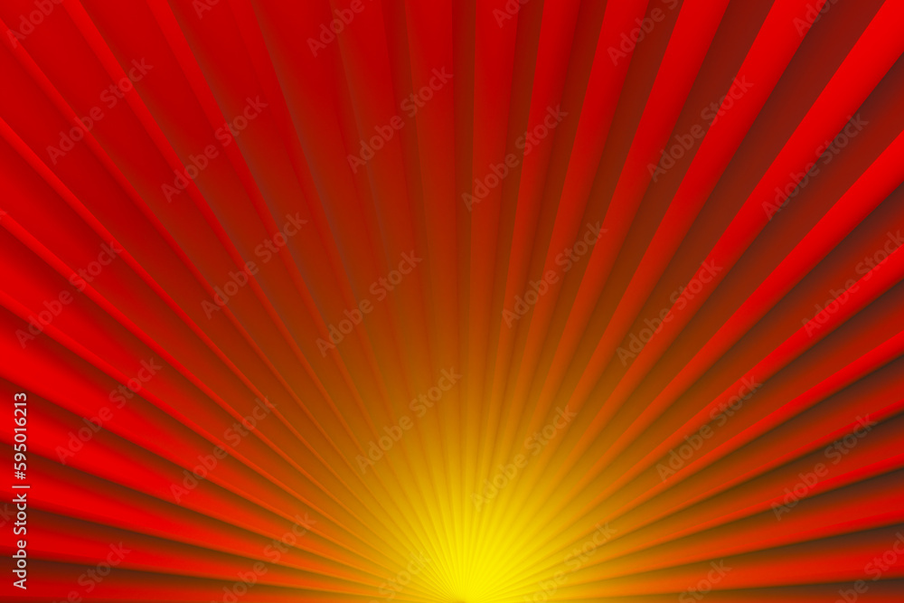 Obraz premium Red background. Elegant texture. Light at end of red tunnel. Elegant pattern. Stylish background. Red texture for design. Geometric background with scarlet rays. Backdrop for banner. 3d image