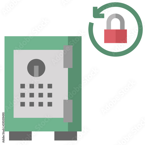 safe box line icon,linear,outline,graphic,illustration
