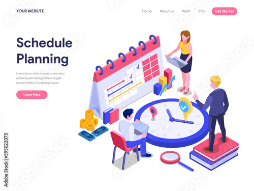 illustration of people working in office