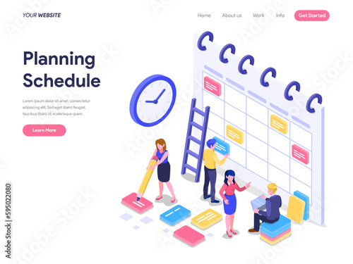 illustration of people working in office