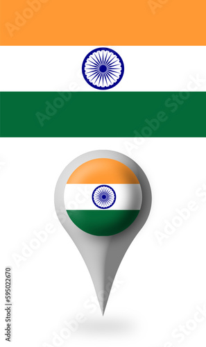 India flag button