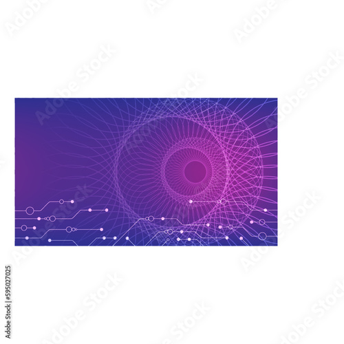 Abstract science vertex geometric line. Futuristic internet communication. Quantum technology vector graphic