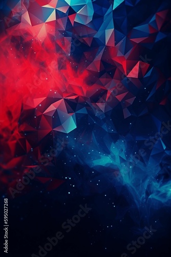 Abstract blue and red background