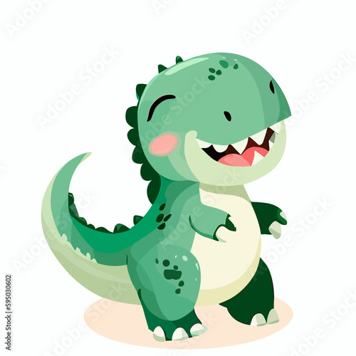 Happy cute t-rex vector art © Daniel