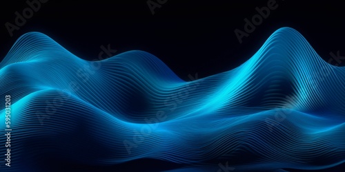 beautiful blue background with smooth lines, wallpaper, generative IA