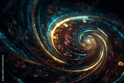 abstract spiral energy vortex