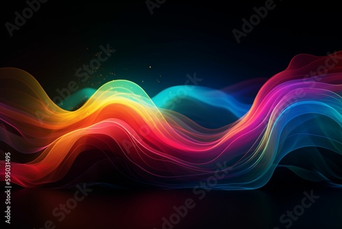 beautiful colorful background with smooth lines, wallpaper, generative IA