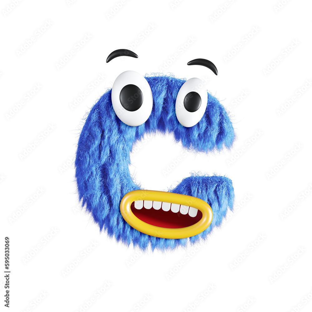 Friendly Monster 3D Alphabet or Letttering PNG Friendly Monster 3D Alphabet or Letttering PNG