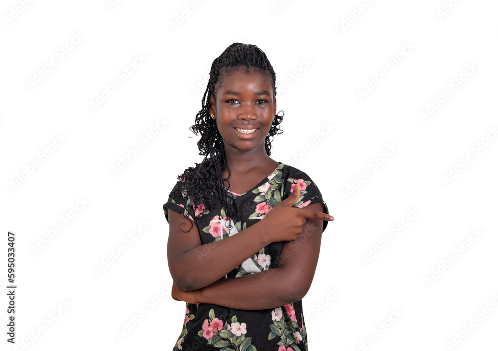 portrait of smiling standing girl on white background. portrait of smiling standing girl on white background.