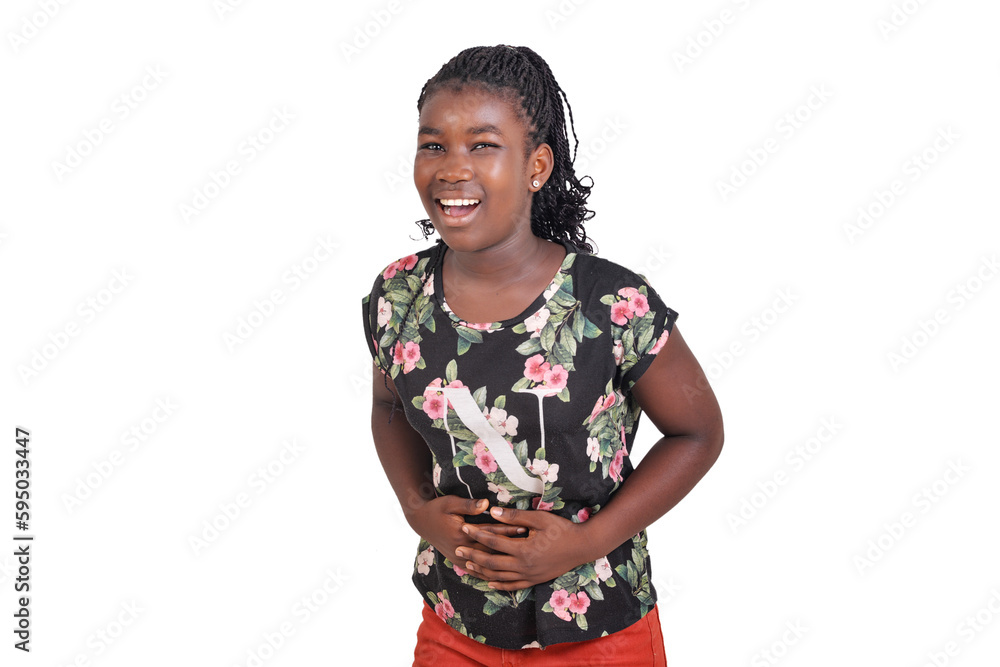 portrait of a young girl feeling pain in her stomach. portrait of a young girl feeling pain in her stomach.