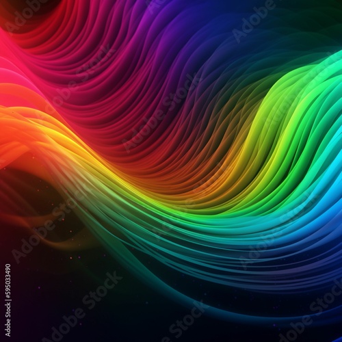 beautiful rainbow colors background with smooth lines  wallpaper  generative IA