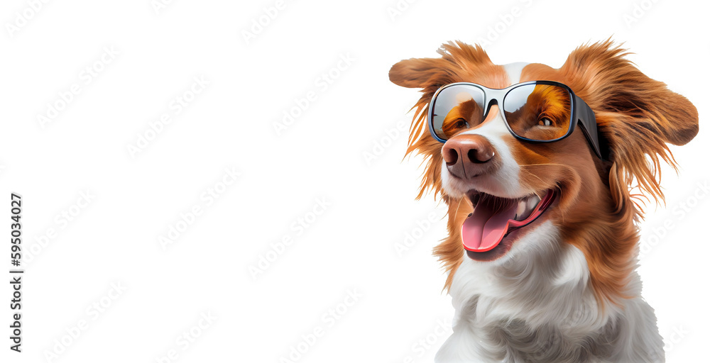 cavalier king charles spaniel on a transparent background (PNG) generative AI