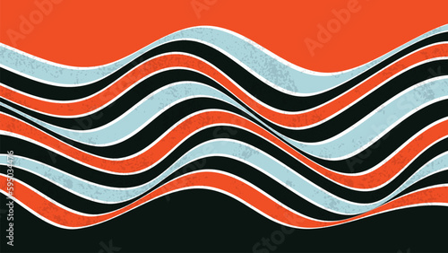 Abstract wavy wave background. Colored lines with texture effect.