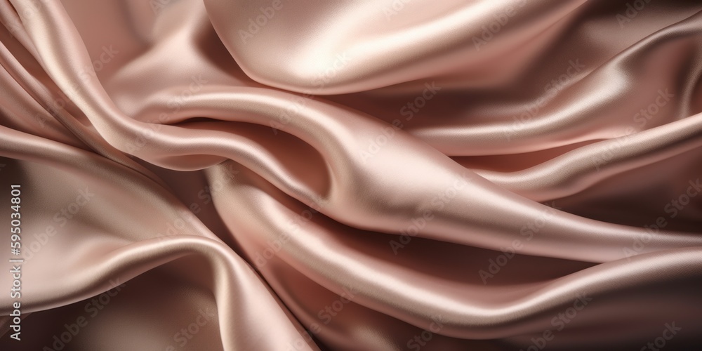 Light pale brown silk satin. Pink beige color. Luxury elegant background for design. Creases in fabric. Drapery. Shiny smooth silky surface. Wedding, romance. Wide banner. Panoramic Light pale brown silk satin. Pink beige color. Luxury elegant background for design. Creases in fabric. Drapery. Shiny smooth silky surface. Wedding, romance. Wide banner. Panoramic