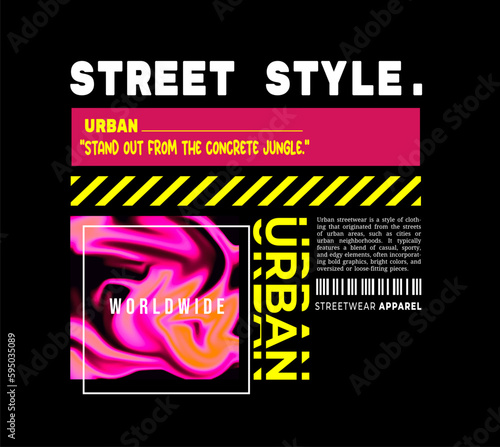 Streetwear, Urban Style, Hip Hop, Text Slogan. Vector Pattern Design. for Screen Printing T-shirts, Jackets, Or Posters.	