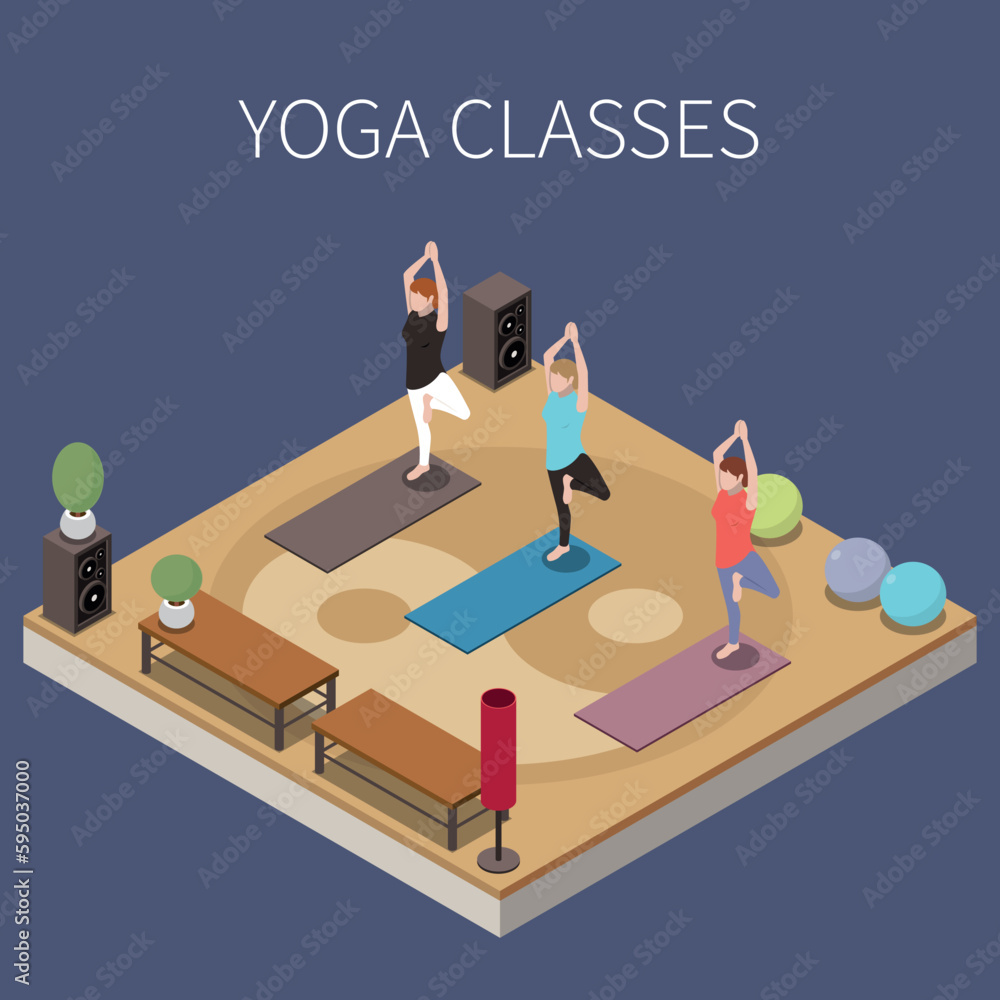 Yoga Classes Isometric Composition Yoga Classes Isometric Composition