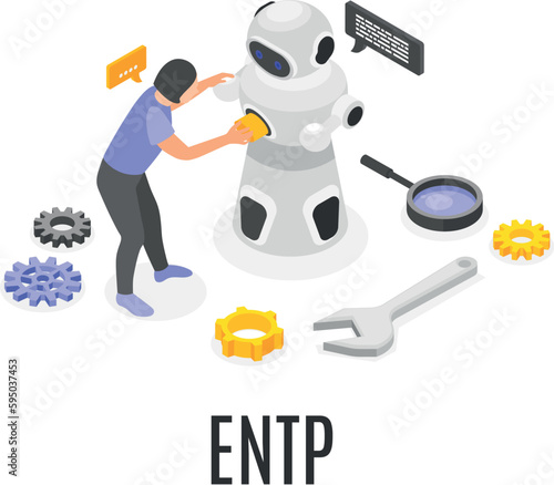 Mbti Type Isometric Composition