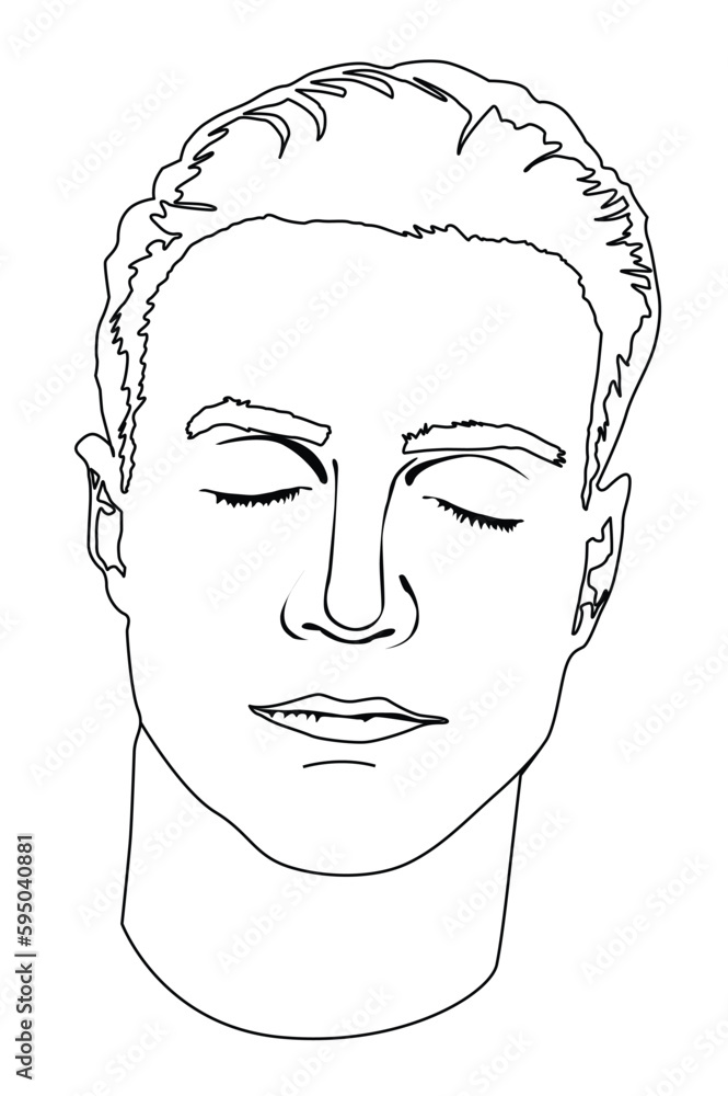 Man with closed eyes vector eps 10 Man with closed eyes vector eps 10