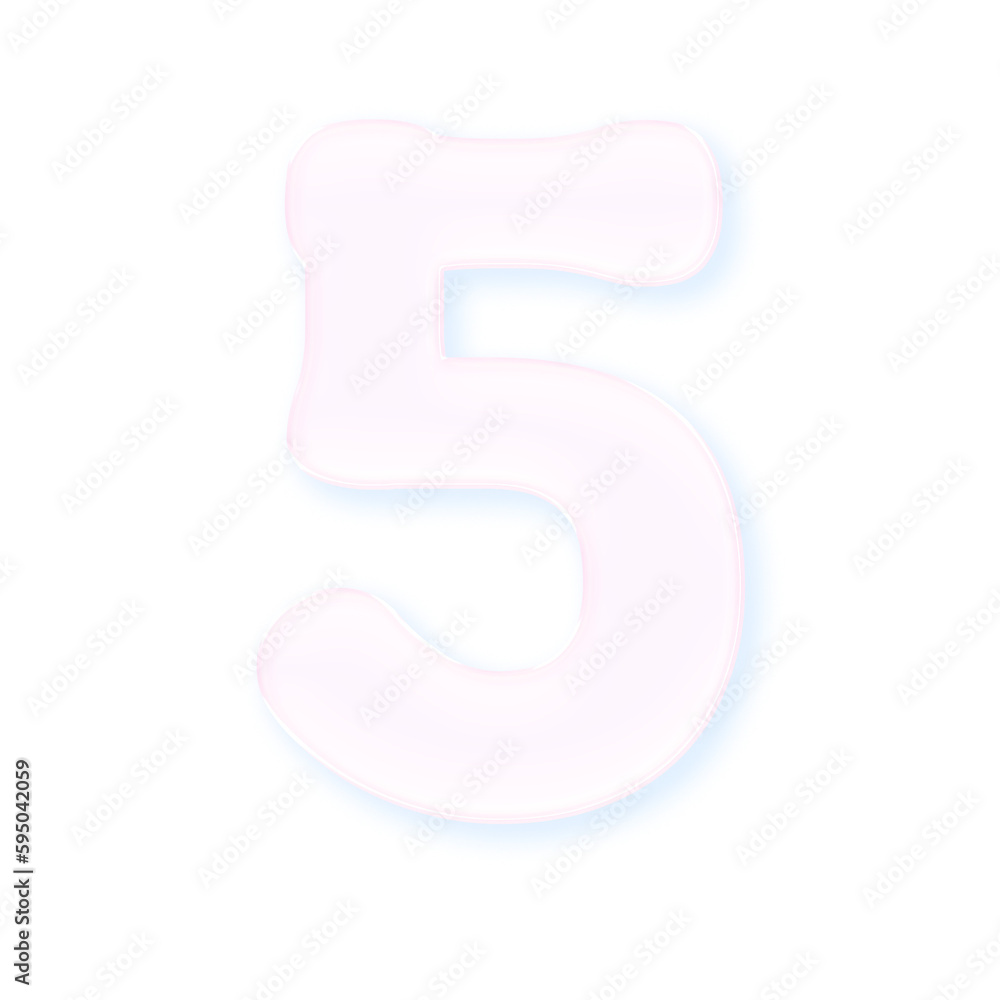 3D Bubble Number 5 3D Bubble Number 5