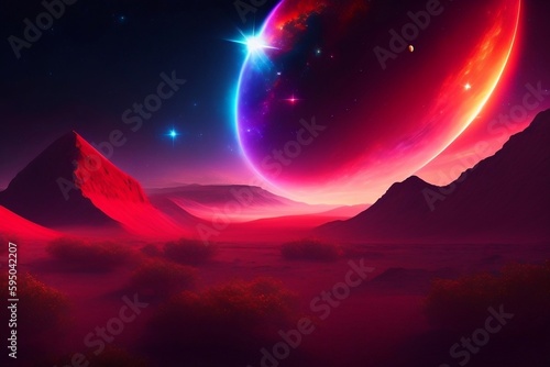 I feel like I'm traveling through space when I look at this space wallpaper banner background Generative AI.