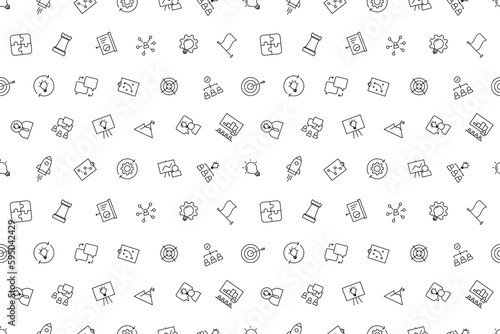 Vector creative business solution pattern. Creative business solution seamless background	
