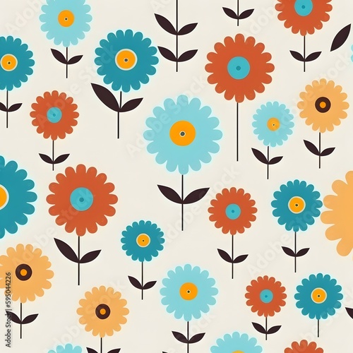  background with flowers, generated Ai