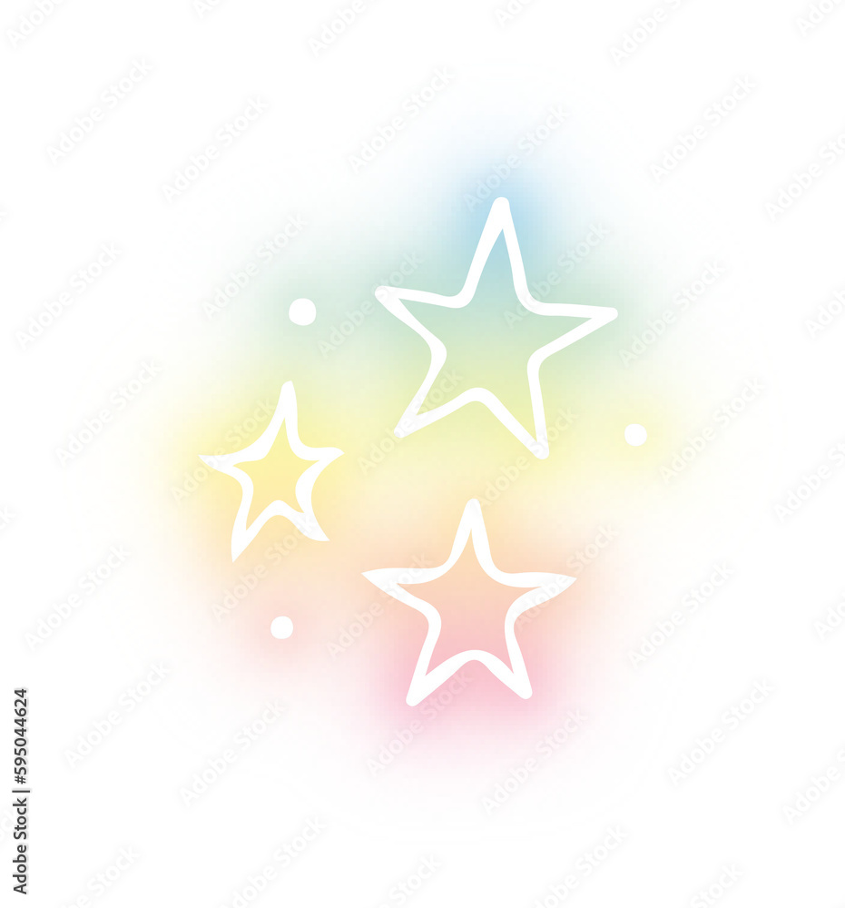 Obraz premium Set of Star neon