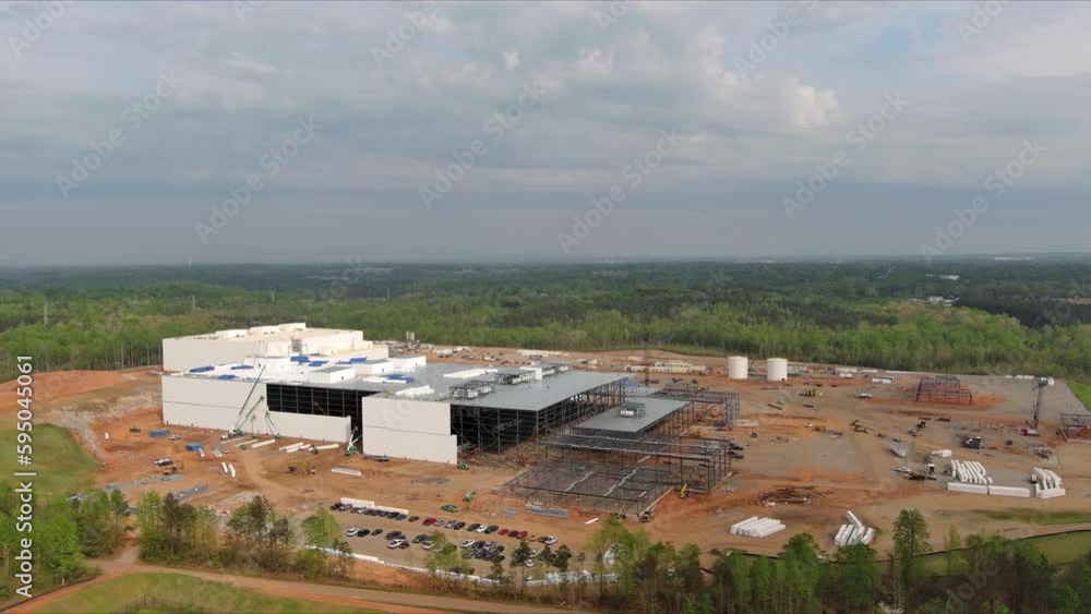 An of construction an industrial warehouse building truss frame steel as part construction building An of construction an industrial warehouse building truss frame steel as part construction building