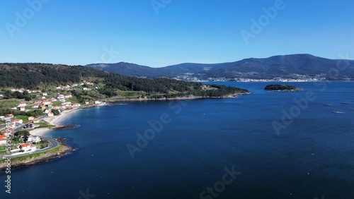 Foto con dron de las rías altas, Galicia.