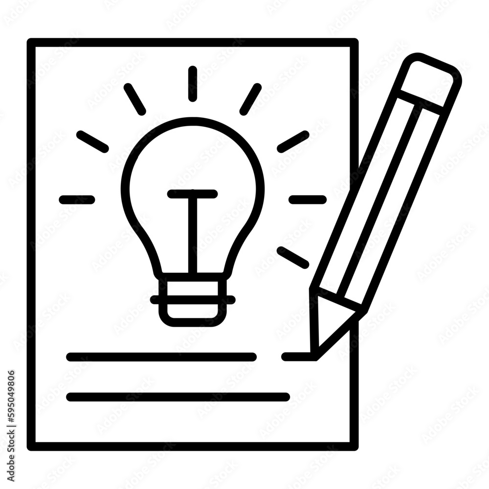 Creative Writing Thin Line Icon Creative Writing Thin Line Icon