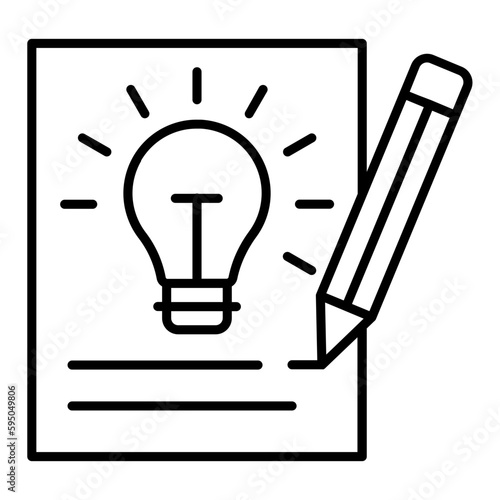 Creative Writing Thin Line Icon