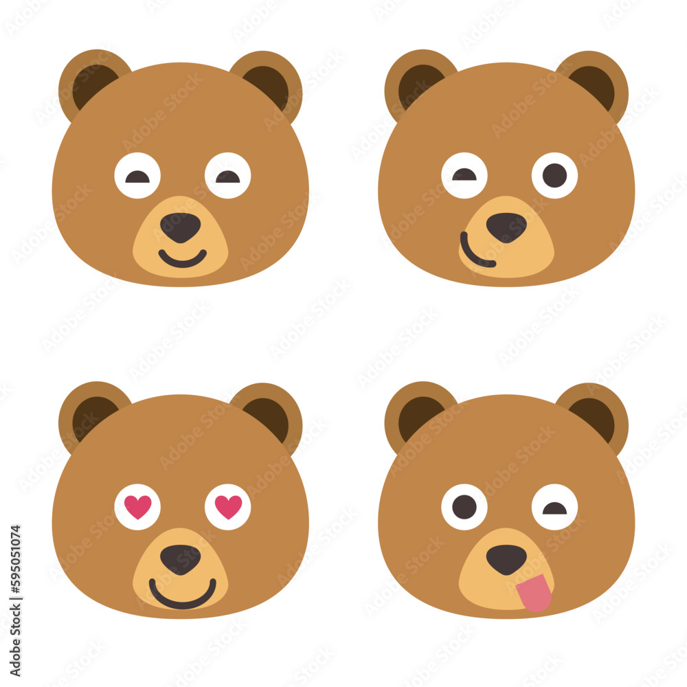set of bear. vector icon. set of bear. vector icon.