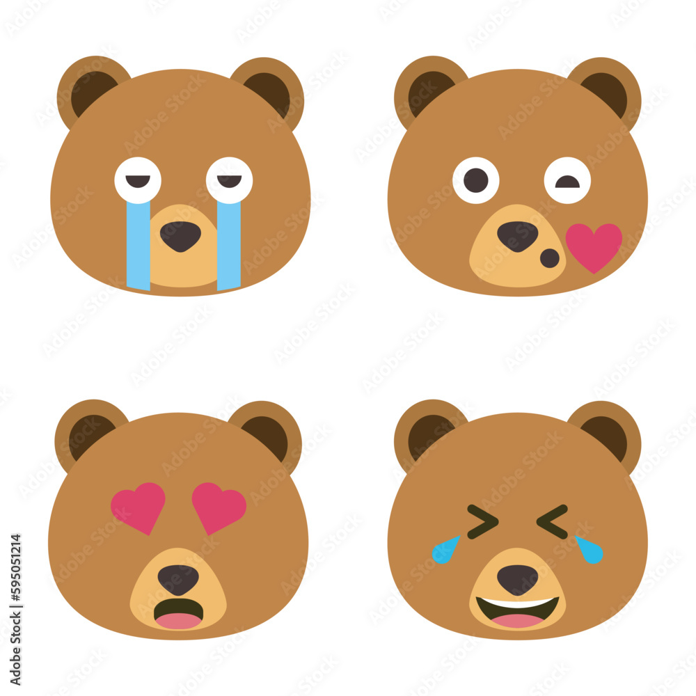 set of bear. vector icon. set of bear. vector icon.