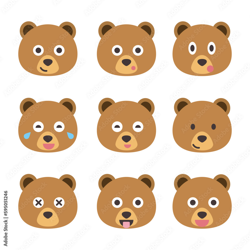 set of bear. vector icon. set of bear. vector icon.