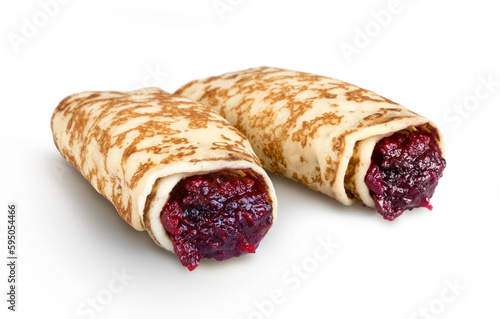 Crepes com recheio de frutos vermelhos photo