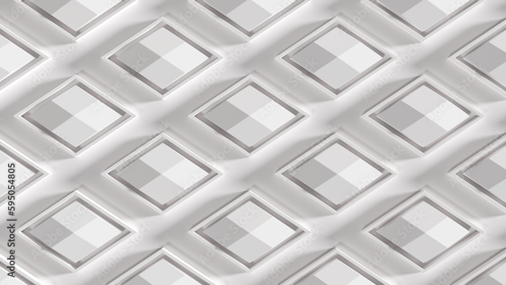 Abstract 3D geometric background.Pattern with white rhombs. Abstract 3D geometric background.Pattern with white rhombs.