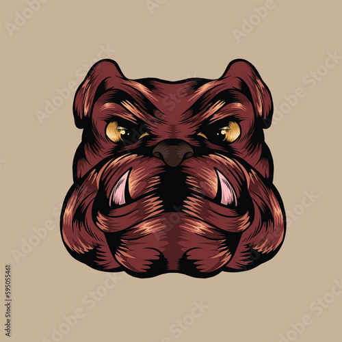 vector animal head illustration suitable for branding needs and so on photo