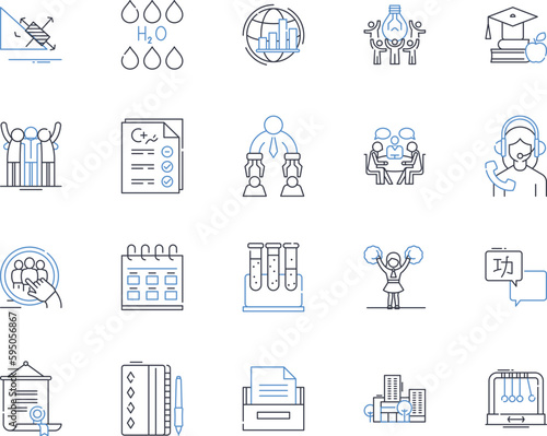 Challenges and trials line icons collection. Difficulties, Obstacles, Struggles, Adversity, Hurdles, Hardship, Contingencies vector and linear illustration. Vicissitudes,Setbacks,Troubles outline