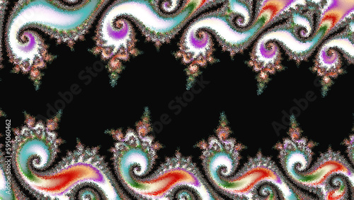 Fractal artwork  unique abstract design with colorful spirals. customized and special fractals.  