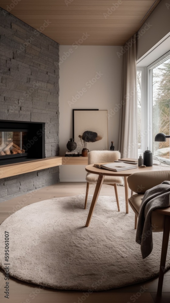 Fototapeta premium working room for home interior architecture with a minimalist style