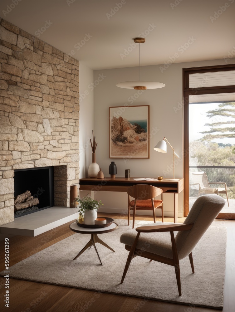 Fototapeta premium working room for home interior architecture with a minimalist style