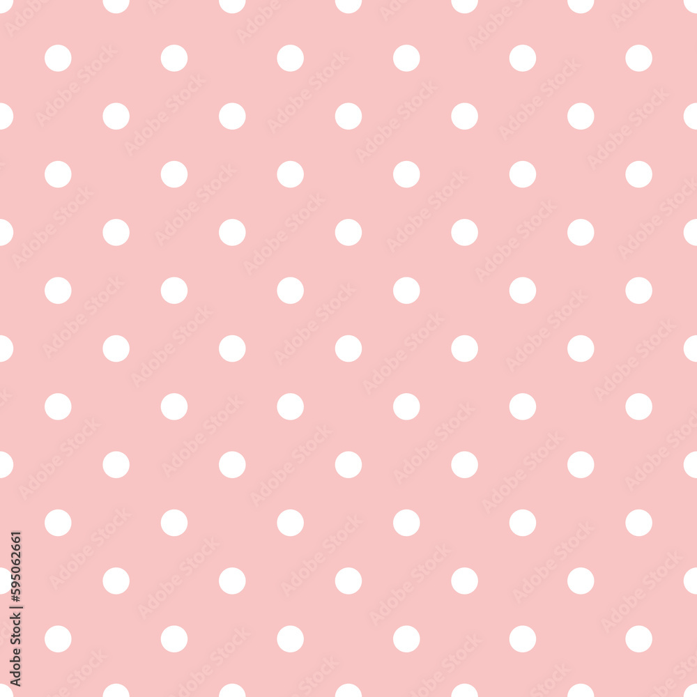 Polka Dots Pattern Repeat on white Background
